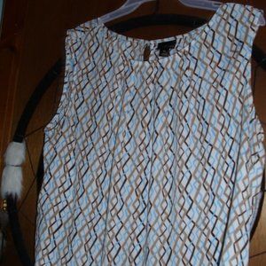 size xl worthington top sleeveless,white brown blue black